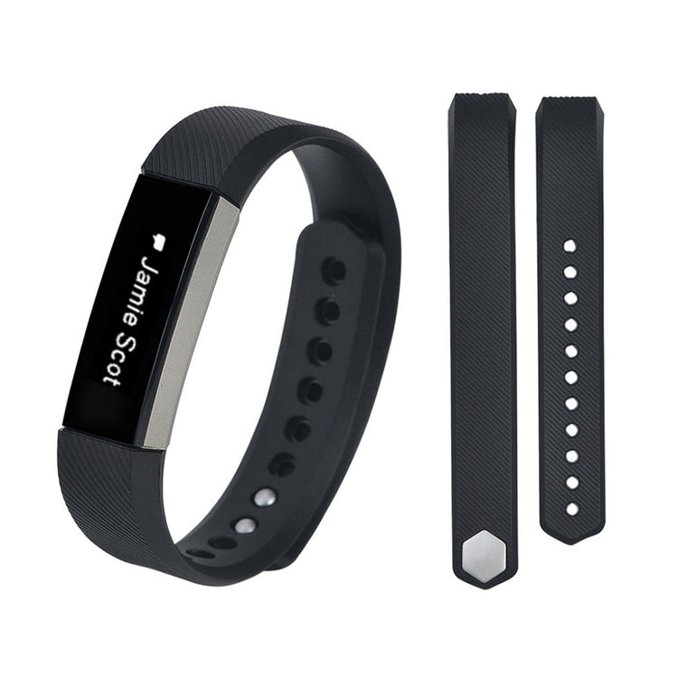 Sort Fitbit Alta HR Silikone Urrem#serie_7