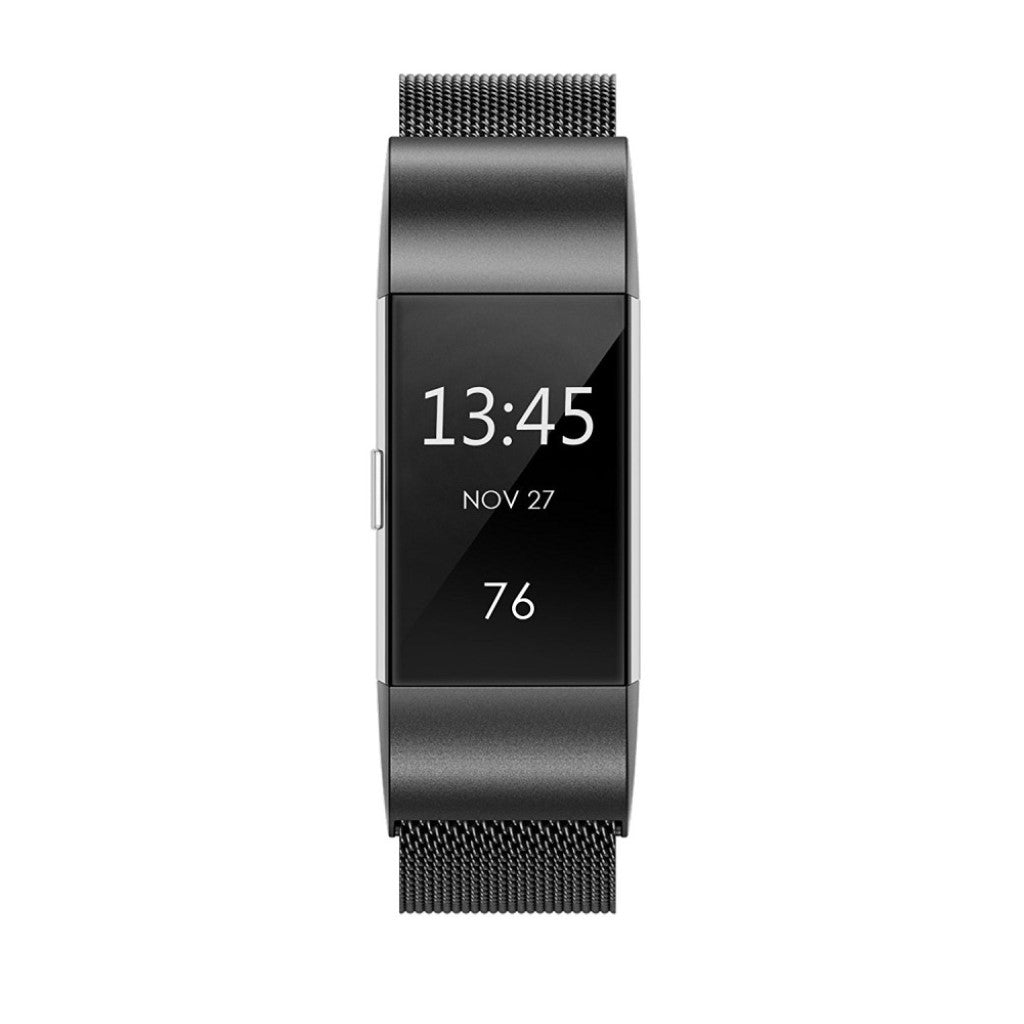 Super kønt Fitbit Charge 2 Metal Rem - Sort#serie_3