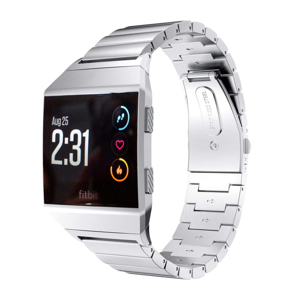 Rigtigt skøn Fitbit Ionic Metal Rem - Sølv#serie_3