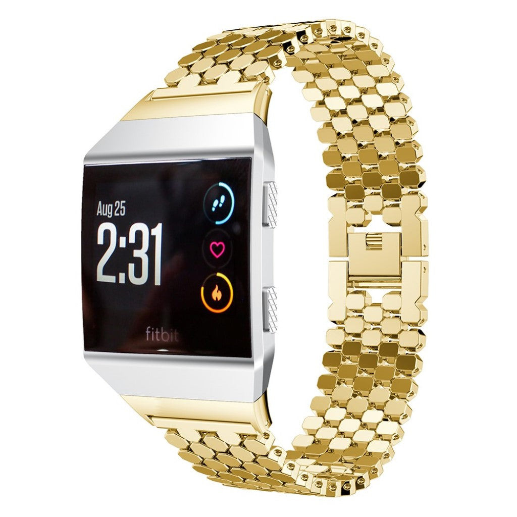 Helt vildt hårdfør Fitbit Ionic Metal Rem - Guld#serie_1