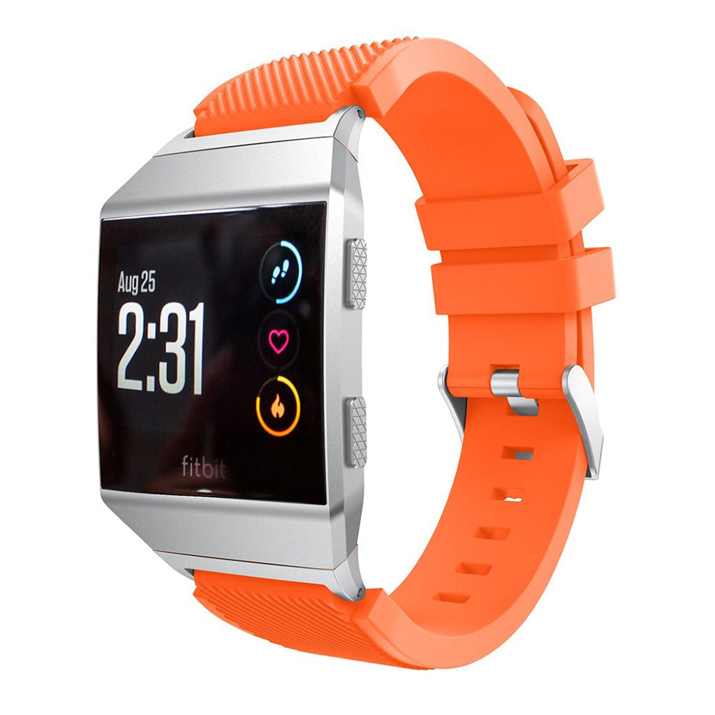 Helt vildt slidstærk Fitbit Ionic Silikone Rem - Orange#serie_9