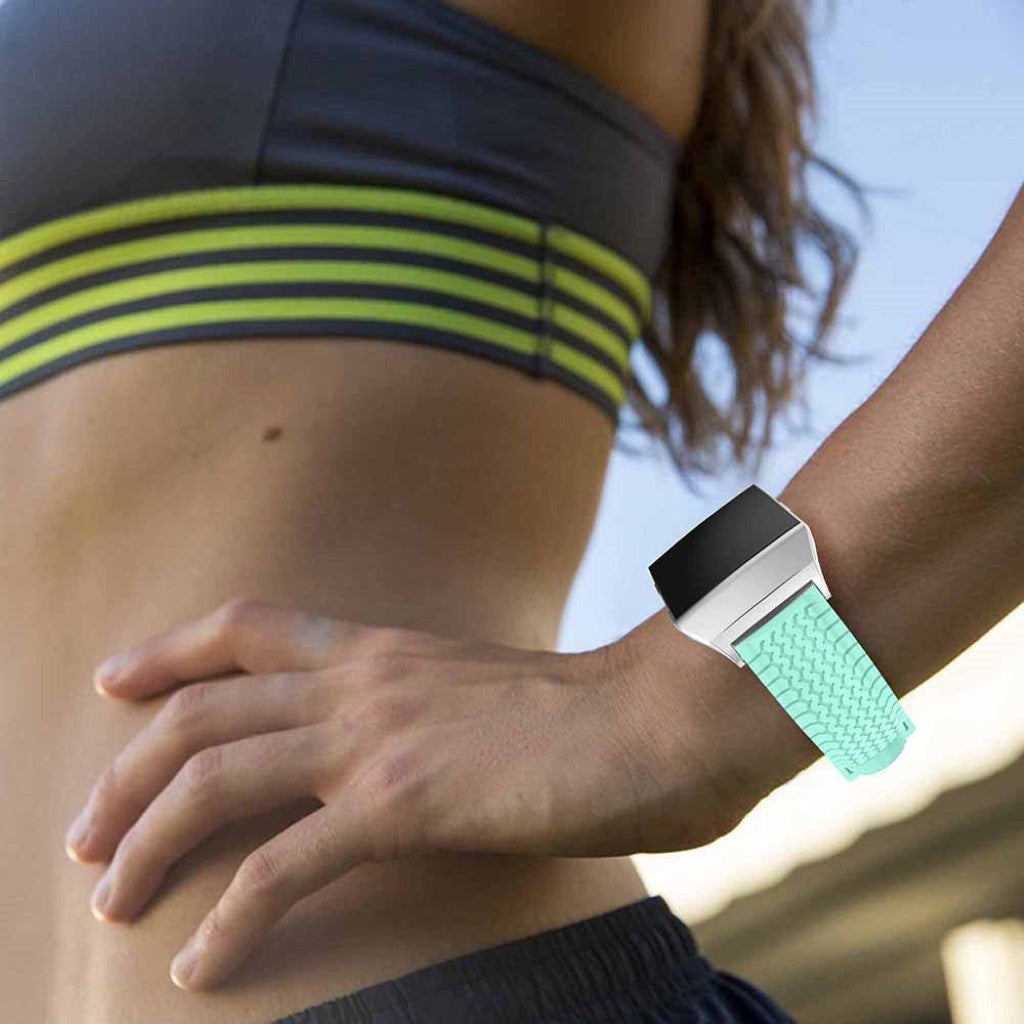 Vildt kønt Fitbit Ionic Silikone Rem - Grøn#serie_4