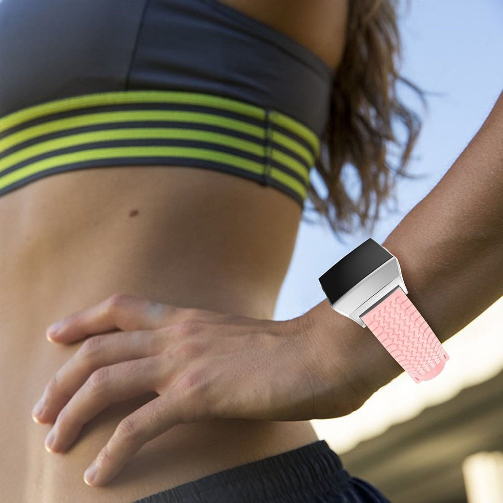 Vildt kønt Fitbit Ionic Silikone Rem - Pink#serie_6