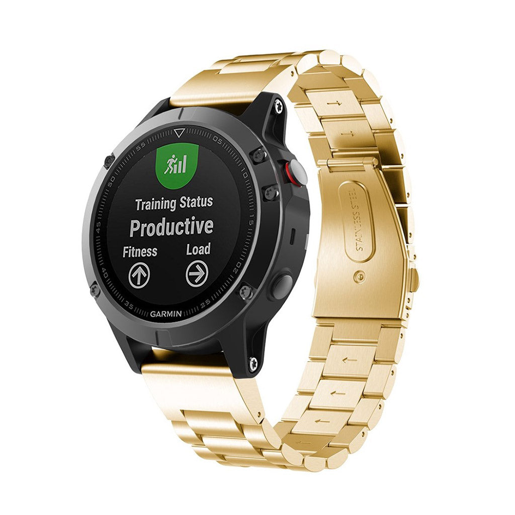 Mega kønt Garmin Fenix 5 Metal Rem - Guld#serie_2