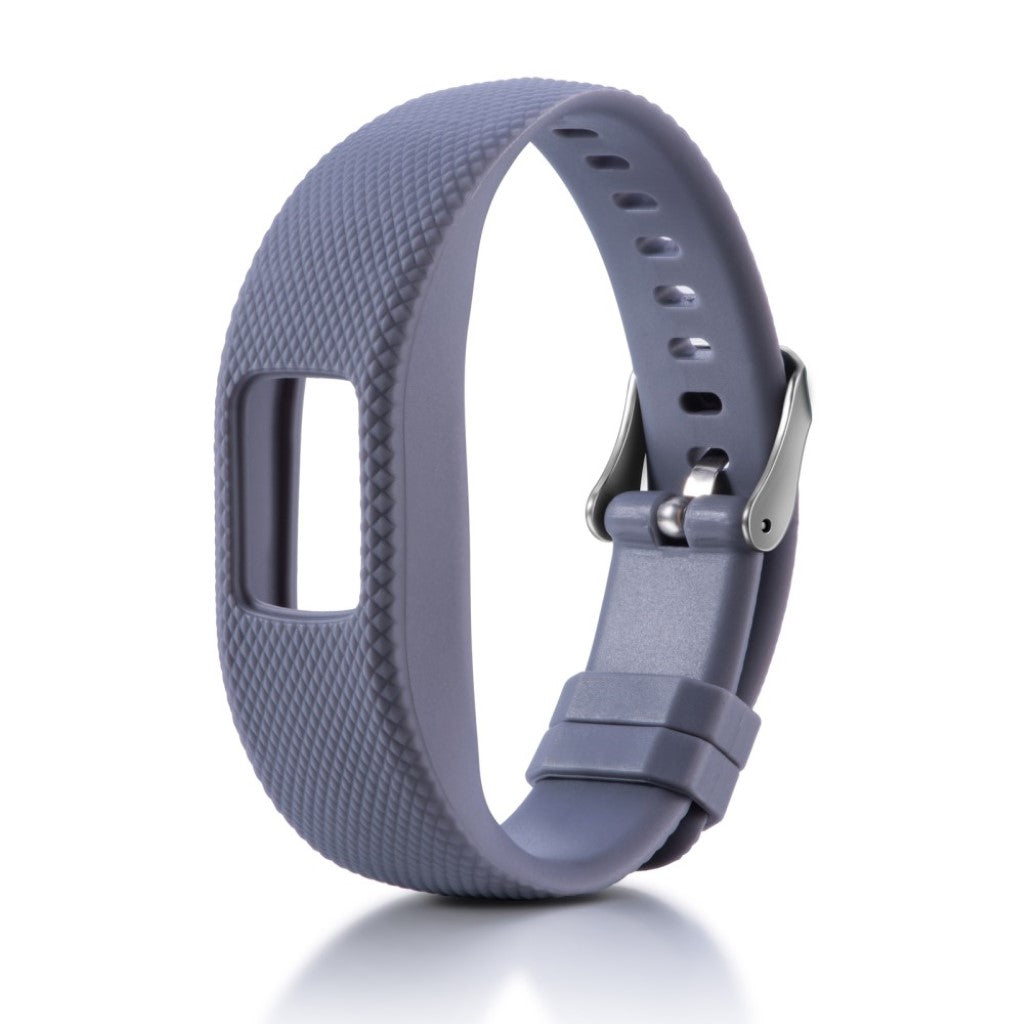 Mega hårdfør Garmin Vivofit 4 Silikone Rem - Sølv#serie_8