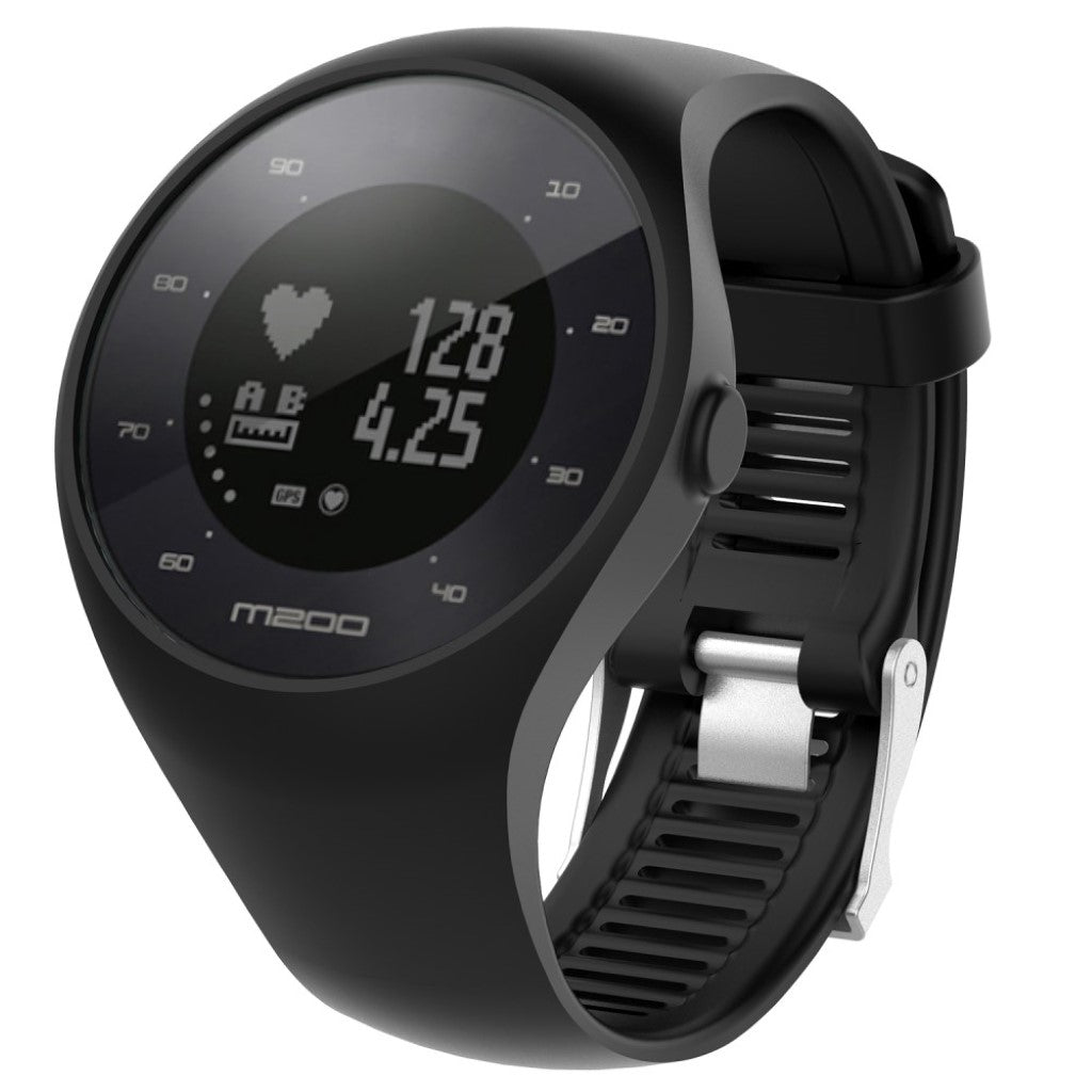 Rigtigt cool Polar M200 Silikone Rem - Sort#serie_6