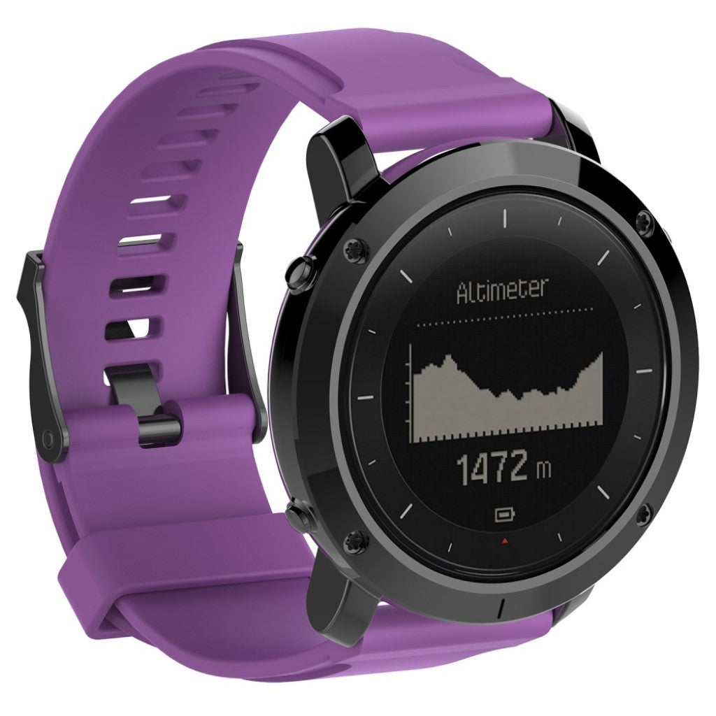 Rigtigt fed Suunto Traverse Metal og Silikone Rem - Lilla#serie_1