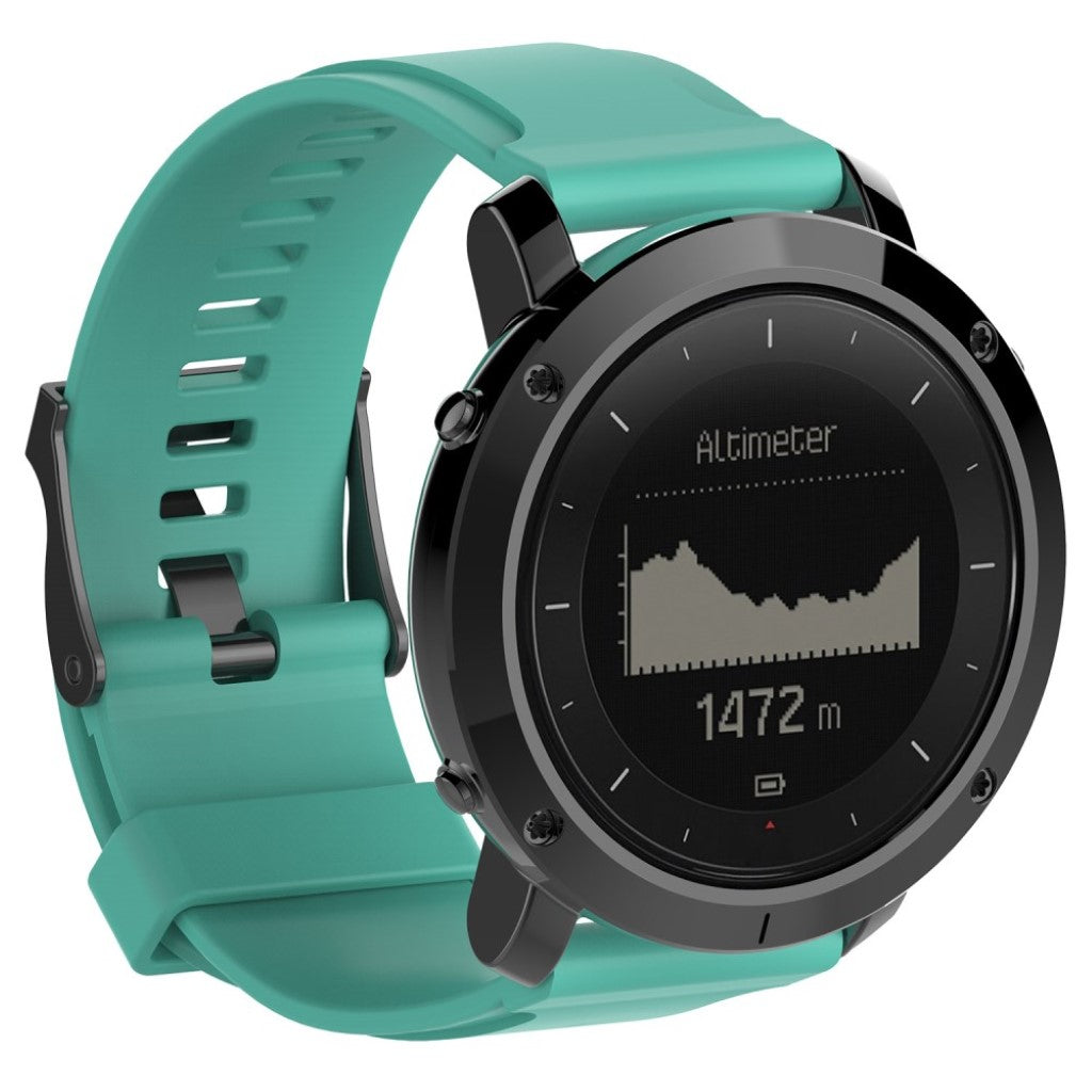 Rigtigt fed Suunto Traverse Metal og Silikone Rem - Grøn#serie_3