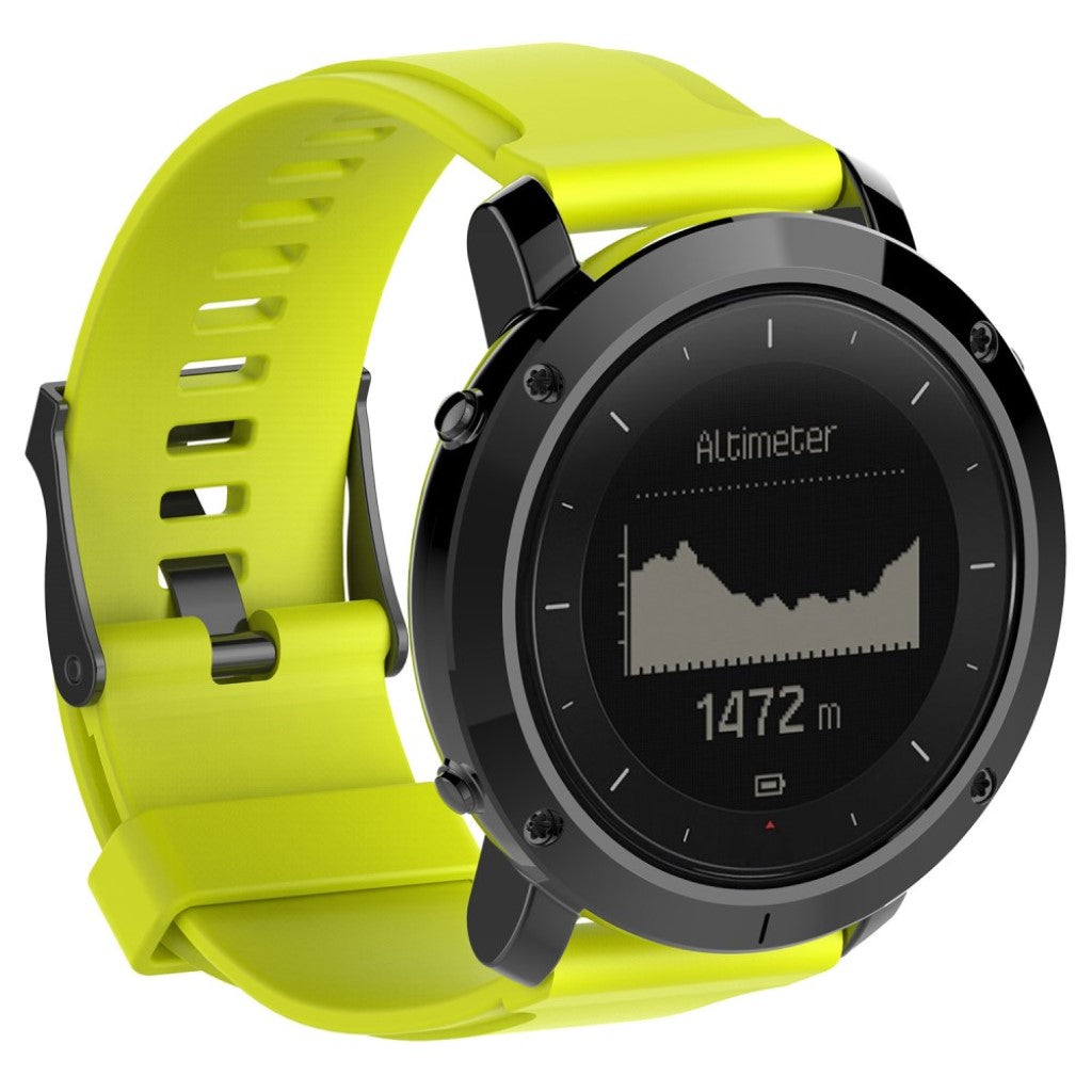 Rigtigt fed Suunto Traverse Metal og Silikone Rem - Grøn#serie_4