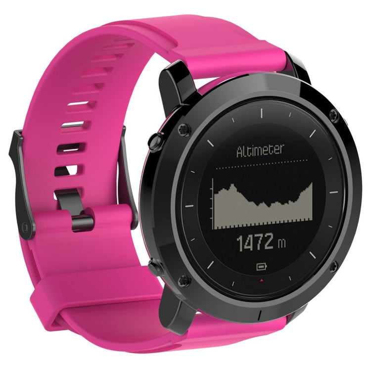 Rigtigt fed Suunto Traverse Metal og Silikone Rem - Pink#serie_6