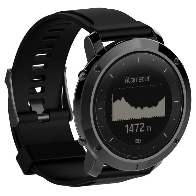 Rigtigt fed Suunto Traverse Metal og Silikone Rem - Sort#serie_8