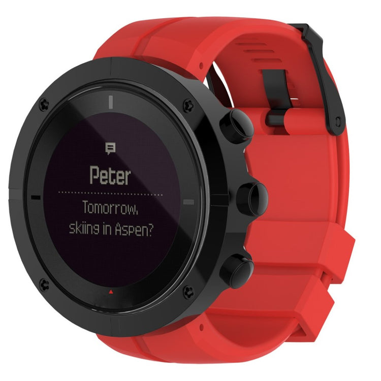 Nydelig Suunto Kailash Metal og Silikone Rem - Rød#serie_7