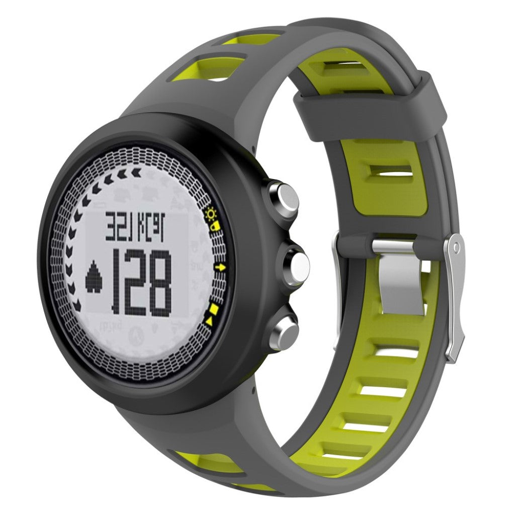 Fremragende Suunto Quest M1 M2 M4 M5 Silikone Rem - Sølv#serie_3