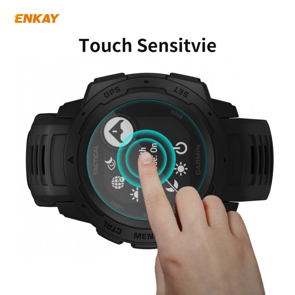 Garmin Instinct Tactical / Garmin Instinct Tide Hærdet Glas Skærmbeskytter - Gennemsigtig#serie_8