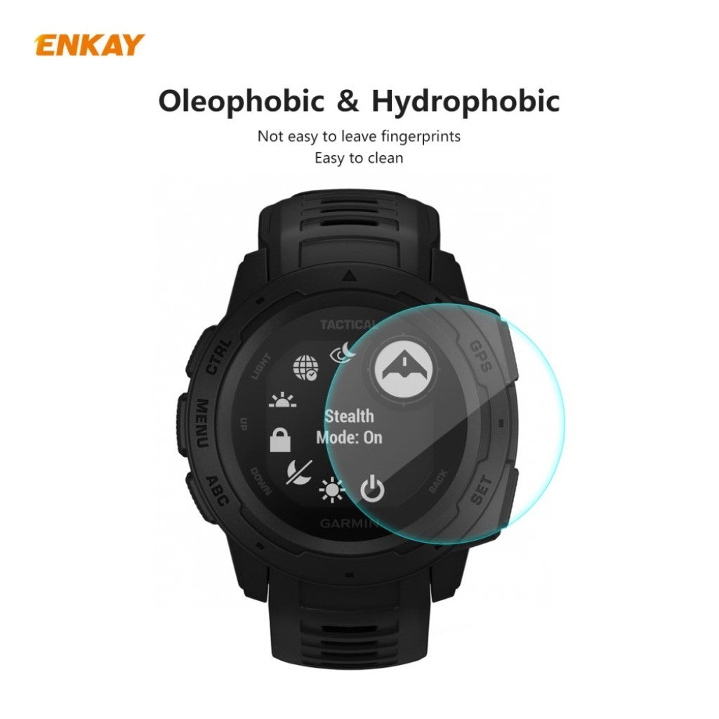 Garmin Instinct Tactical / Garmin Instinct Tide Hærdet Glas Skærmbeskytter - Gennemsigtig#serie_8