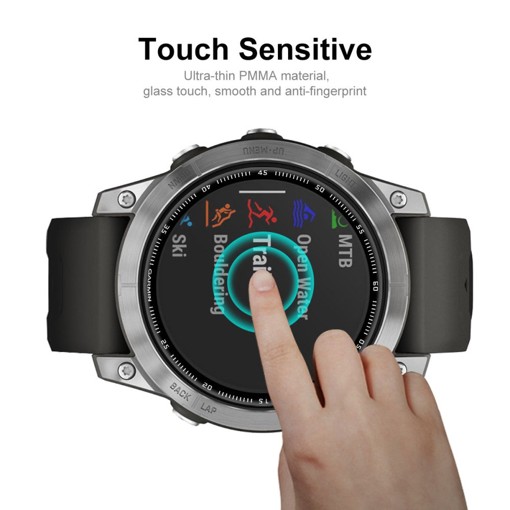 2stk Garmin Fenix 7X Plastik  3D Kurvet Skærmbeskytter - Gennemsigtig#serie_191