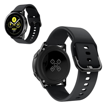 20mm Universal silicone watch band - Black#serie_4
