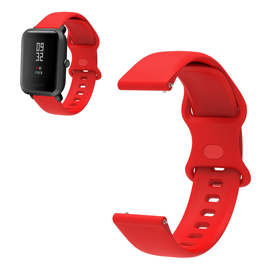 22mm Universal comfortable silicone watch strap - Red#serie_4