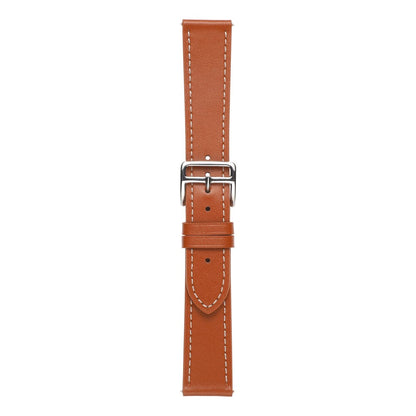 20mm Universal textured genuine leather watch strap - Brown#serie_10