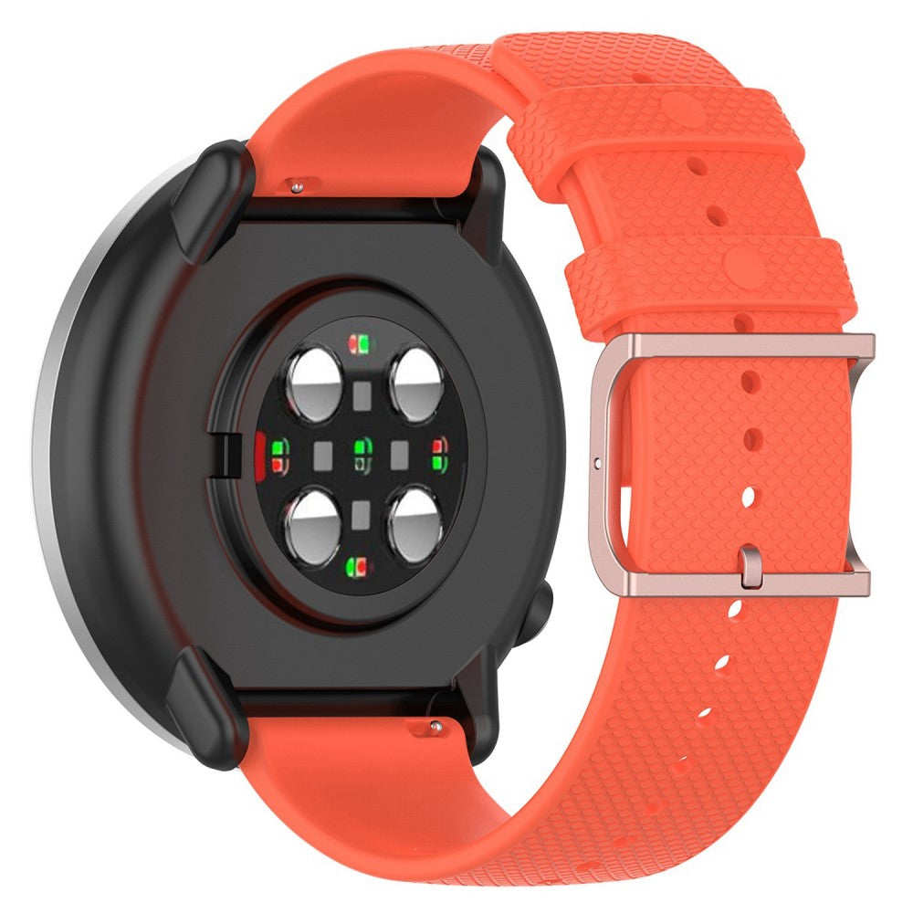 20mm Universal dots design silicone watch strap - Orange#serie_1