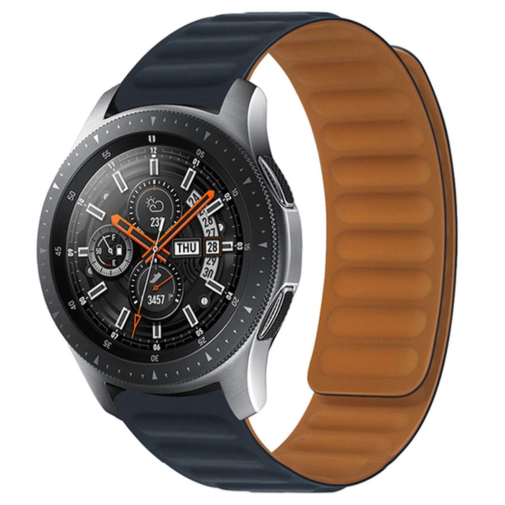 20mm Universal silicone magnetic lock watch strap - Midnight Black#serie_23