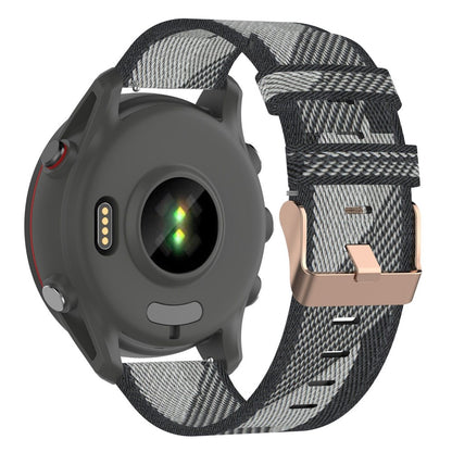 20mm Universal nylon watch strap - Grey Stripe#serie_4