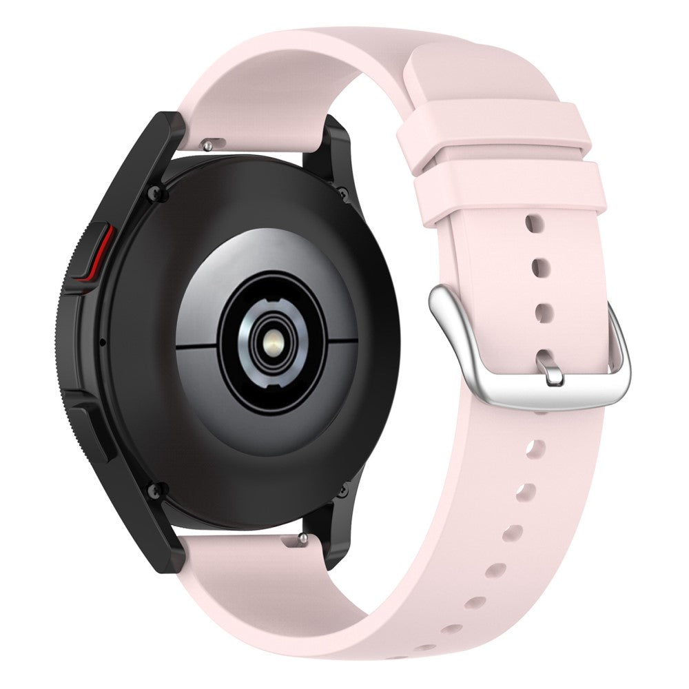 20mm Universal simple watch strap - Silver Buckle / Light Pink#serie_9