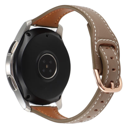 22mm Universal genuine leather watch strap - Grey Brown#serie_1