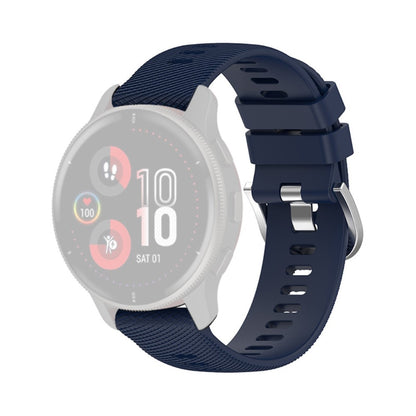 20mm cross stripe silicone watch strap for Samsung and Garmin watch - Midnight Blue#serie_3