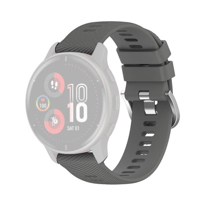 20mm cross stripe silicone watch strap for Samsung and Garmin watch - Grey#serie_5