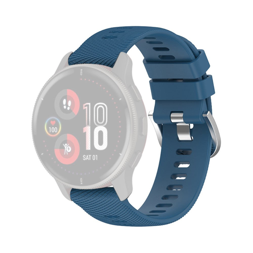 20mm cross stripe silicone watch strap for Samsung and Garmin watch - Dark Blue#serie_6
