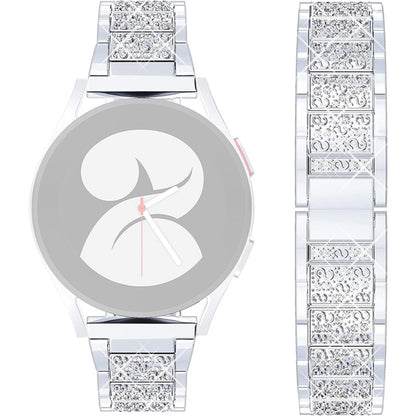 20mm Universal rhinestone décor watch strap - Silver#serie_3