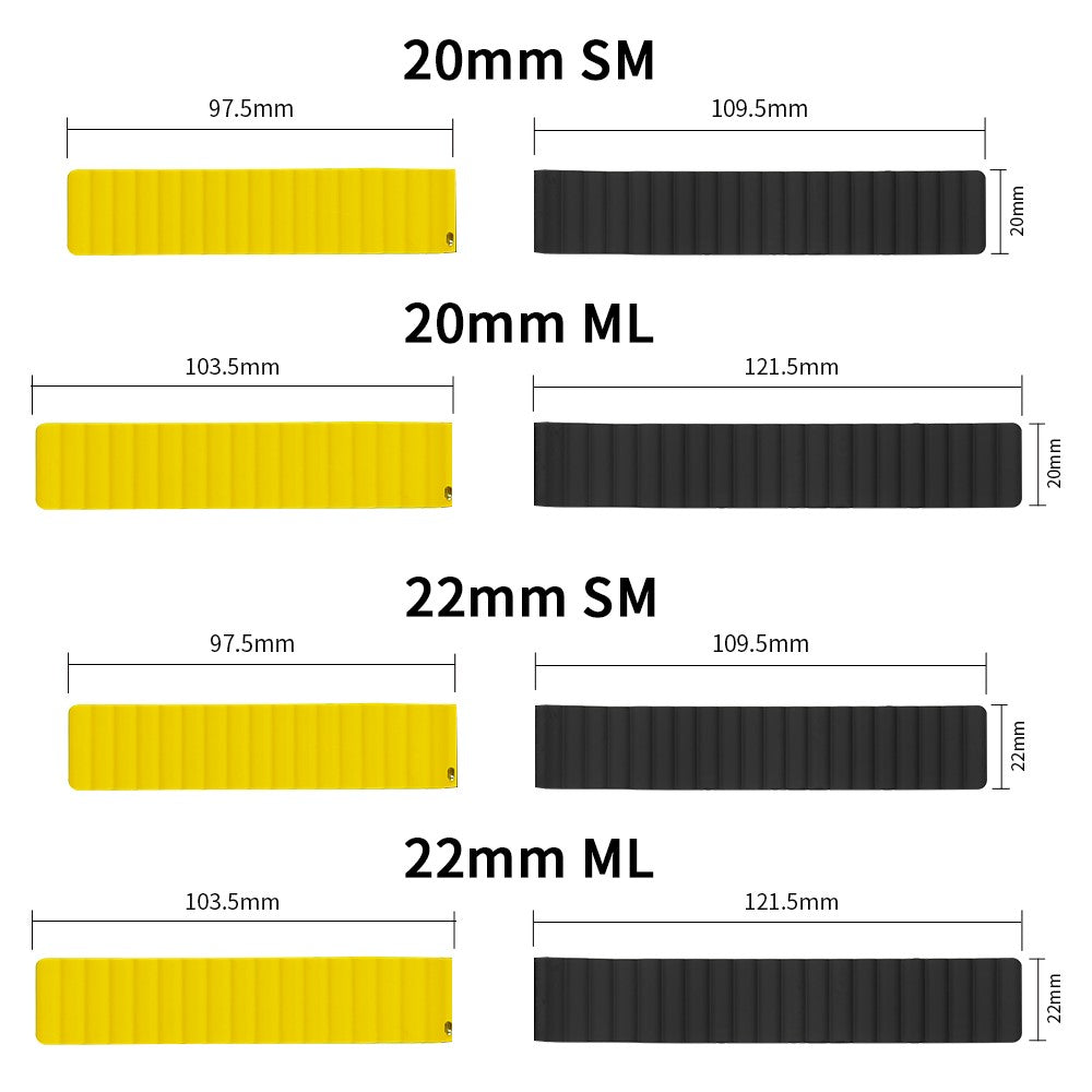 Helt vildt komfortabel Universal Silikone Rem - Sort#serie_1