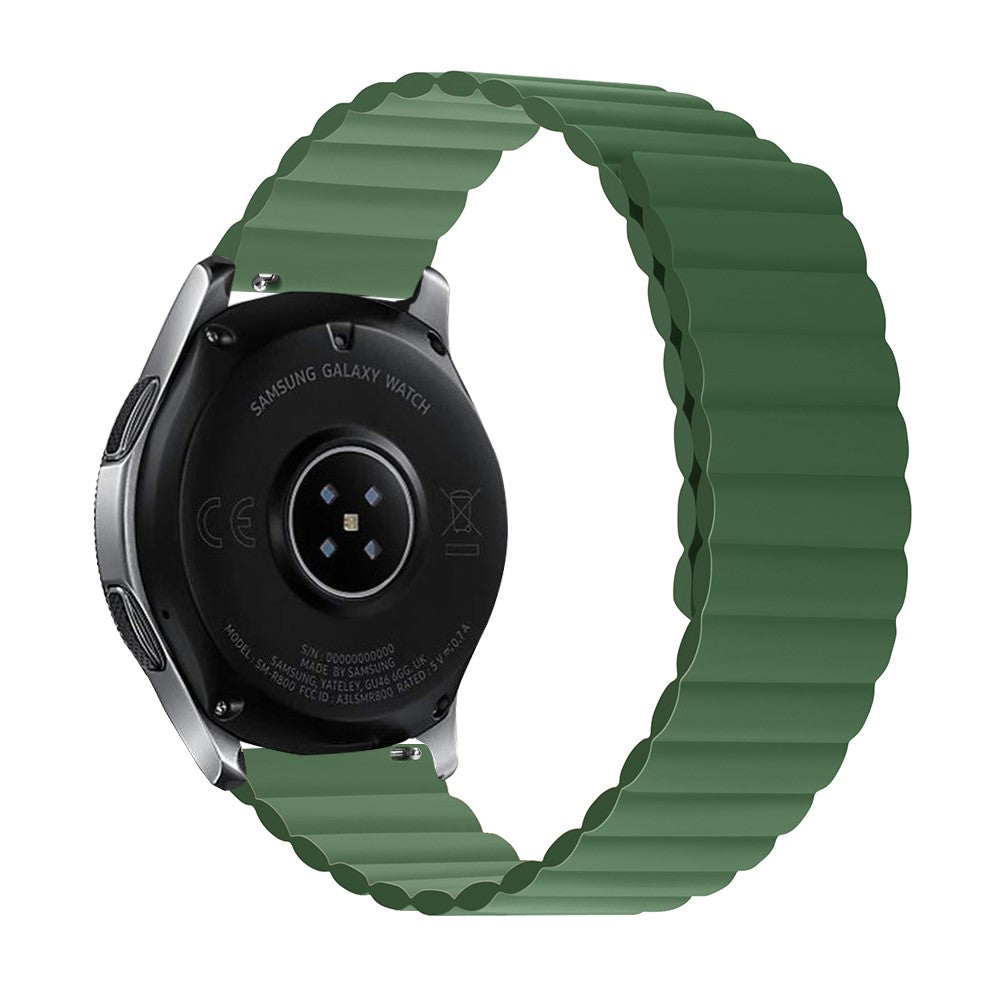 22mm Universal silicone watch strap - Green Size: S#serie_3