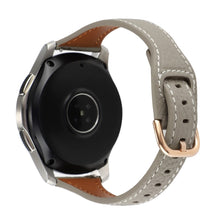 22mm Universal litchi genuine leather watch strap - Grey#serie_1