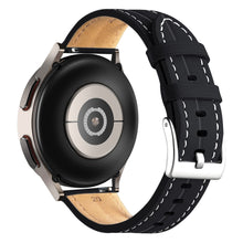 22mm Universal genuine leather watch strap - Black#serie_1