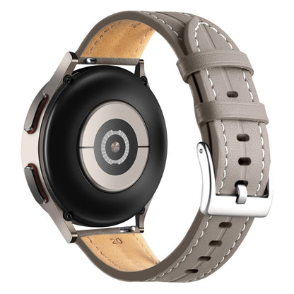 22mm Universal genuine leather watch strap - Grey#serie_7