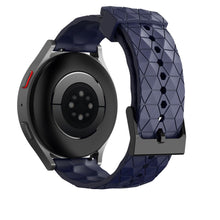 22mm Universal football style silicone watch strap - Navy Blue#serie_2