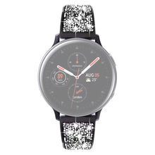 22mm Universal glitter adorned stainless steel watch strap - Black#serie_2