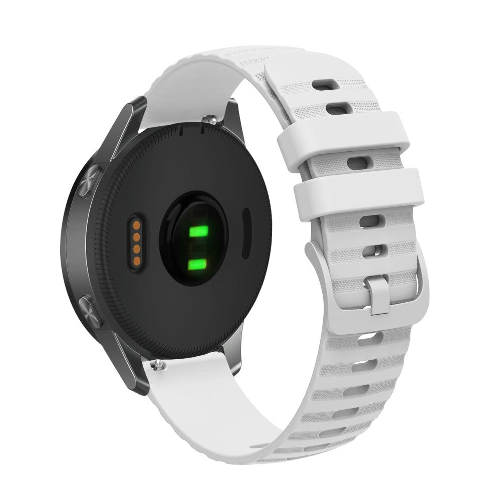 22mm Universal grain dots style silicone watch strap - White#serie_1