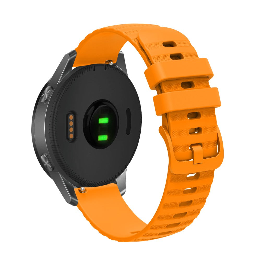22mm Universal grain dots style silicone watch strap - Yellow#serie_4