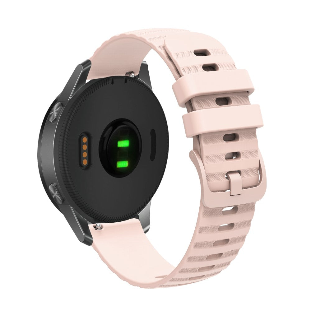 22mm Universal grain dots style silicone watch strap - Rose Pink#serie_8