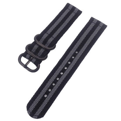 22mm Universal nylon strap - Black / Grey#serie_5