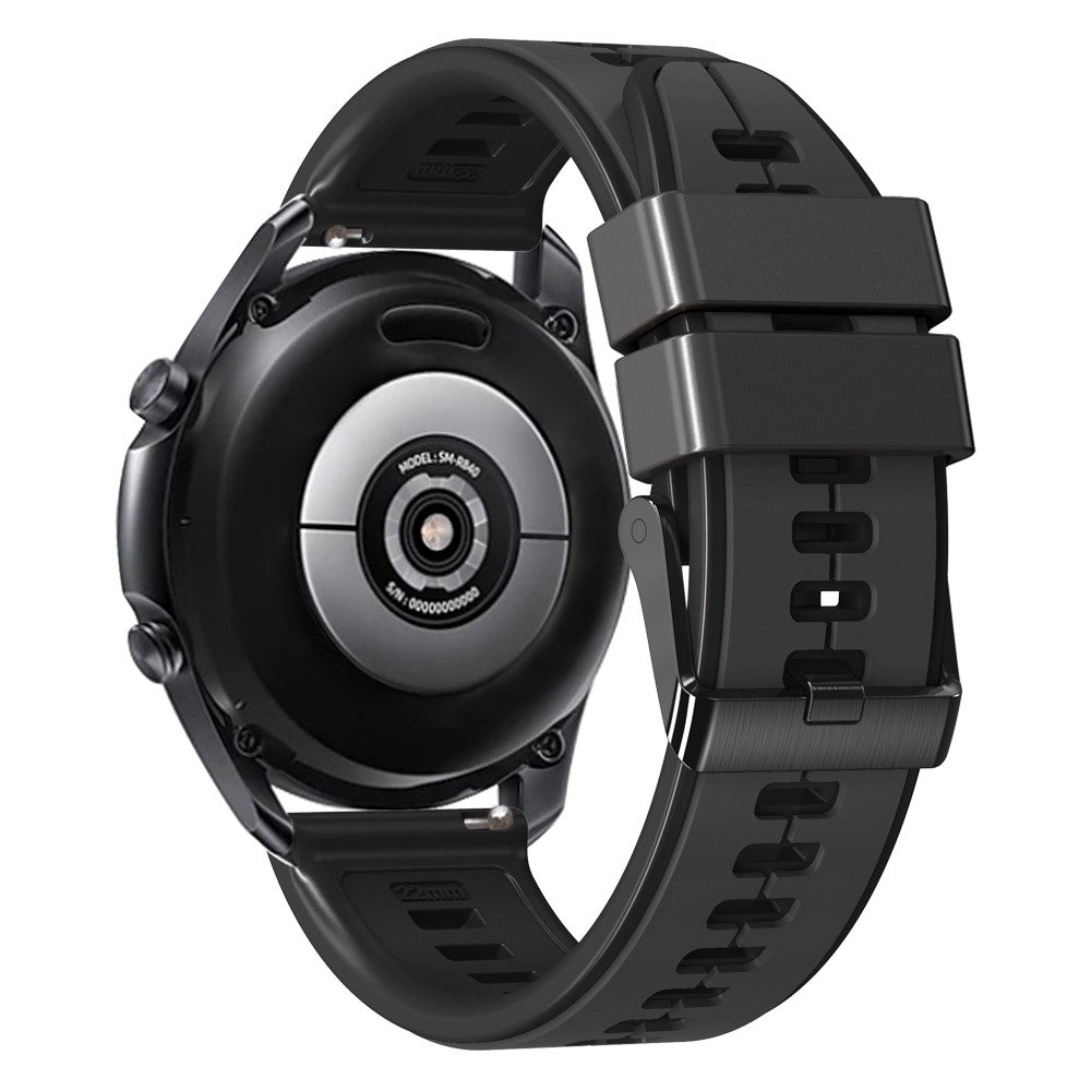 20mm Universal dual color silicone strap - Dark Grey / Black#serie_8
