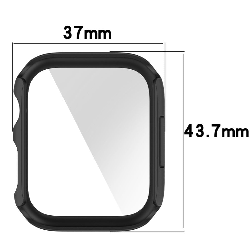 Rigtigt Flot Apple Watch Series 7 41mm Cover med Skærmbeskytter i Plastik og Hærdet Glas - Pink#serie_9