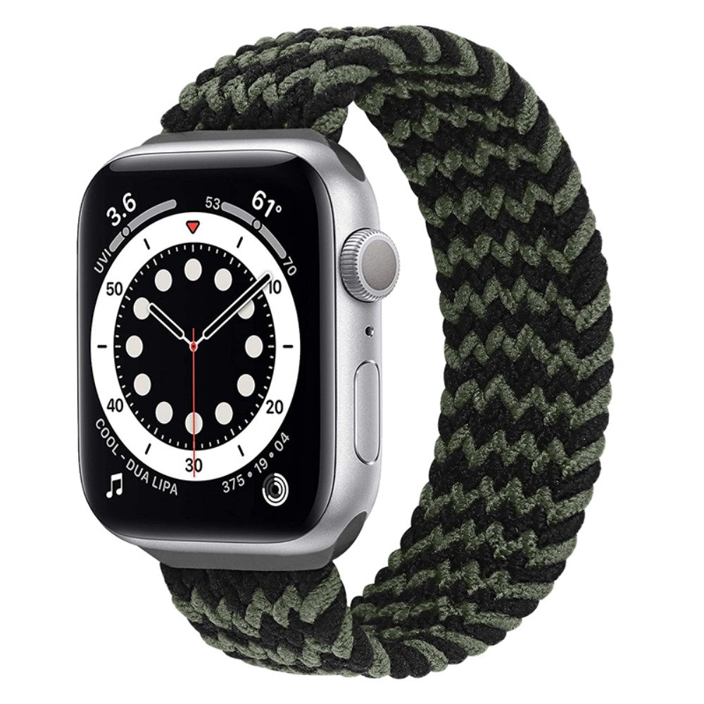 Super fed Apple Watch Series 7 41mm Nylon Rem - Størrelse: S - Sort#serie_12