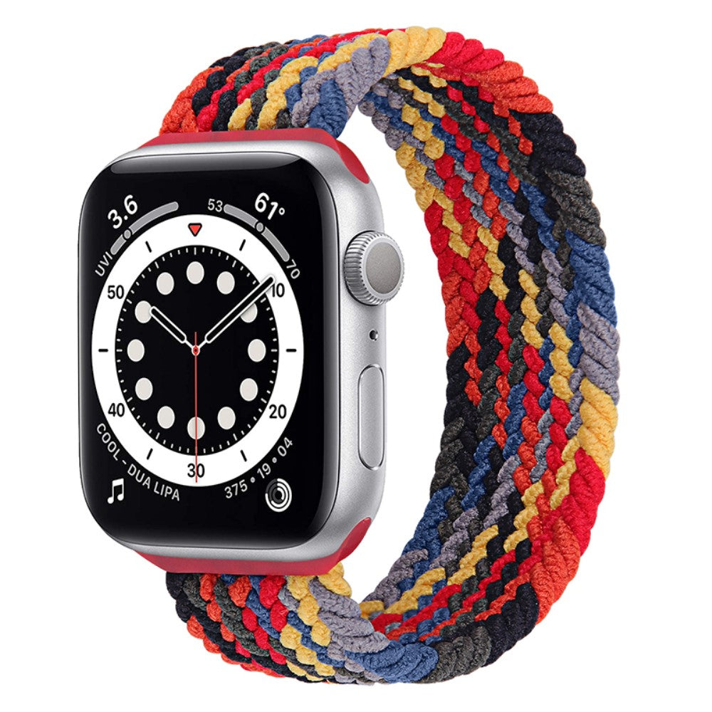 Super fed Apple Watch Series 7 41mm Nylon Rem - Størrelse: S - Flerfarvet#serie_2