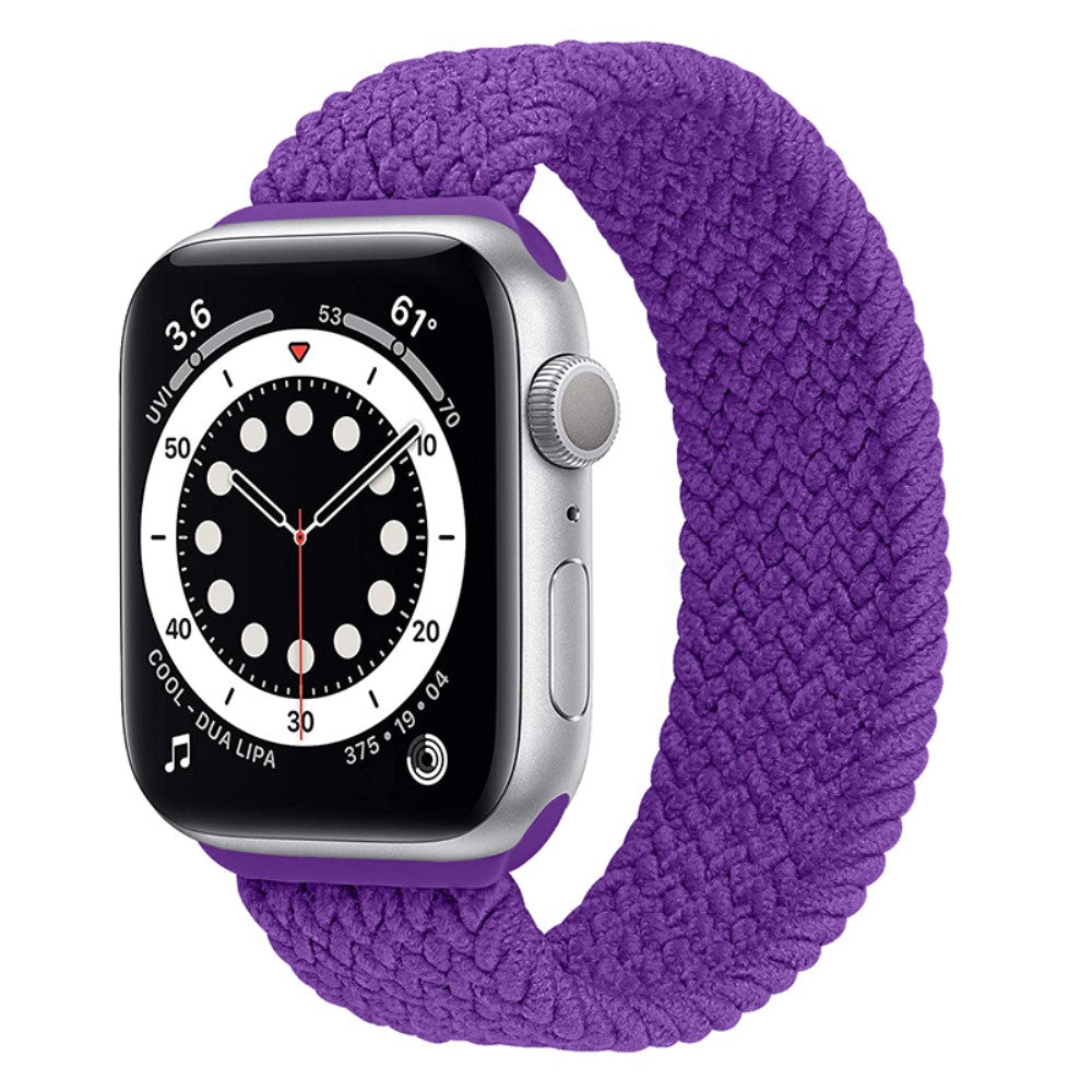 Super fed Apple Watch Series 7 41mm Nylon Rem - Størrelse: S - Lilla#serie_23