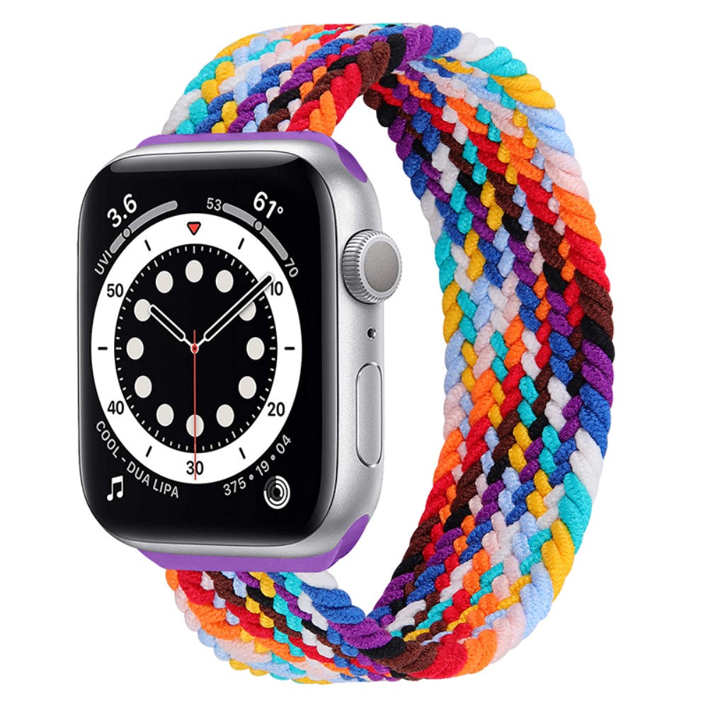 Super fed Apple Watch Series 7 41mm Nylon Rem - Størrelse: S - Flerfarvet#serie_3