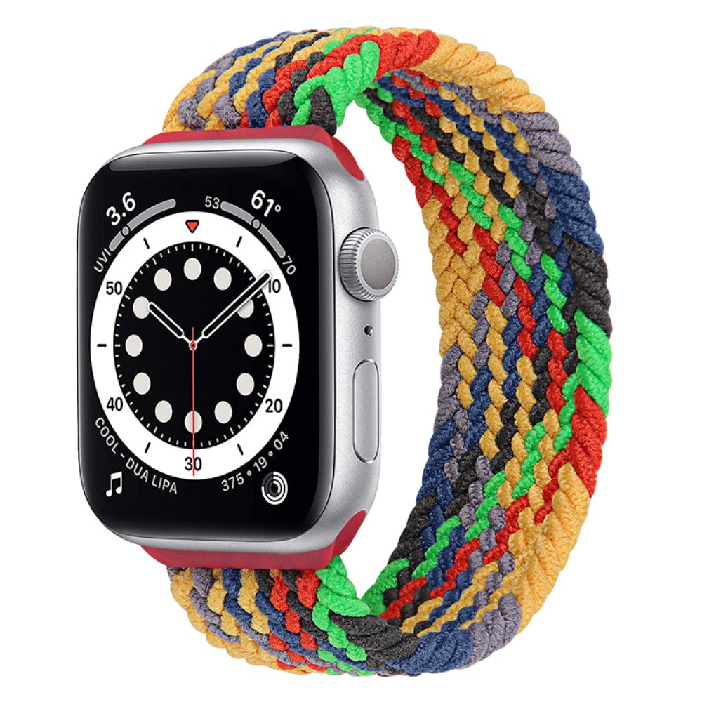 Super fed Apple Watch Series 7 41mm Nylon Rem - Størrelse: S - Flerfarvet#serie_4